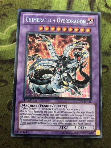 LCGX-EN183 Chimeratech Overdragon 1st Edition Secret Rare Near Mint Yugioh