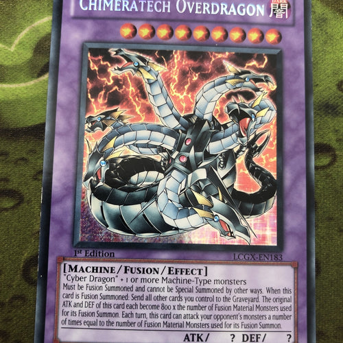 LCGX-EN183 Chimeratech Overdragon 1st Edition Secret Rare Near Mint Yugioh