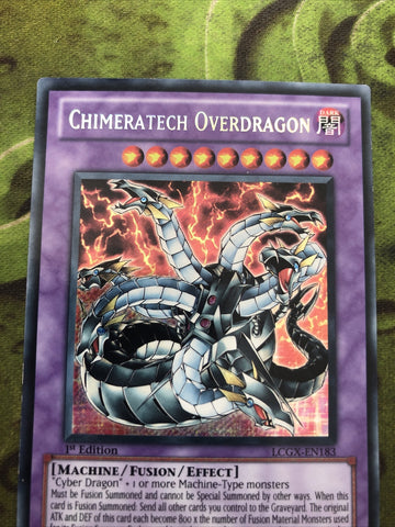 LCGX-EN183 Chimeratech Overdragon 1st Edition Secret Rare Near Mint Yugioh (back)