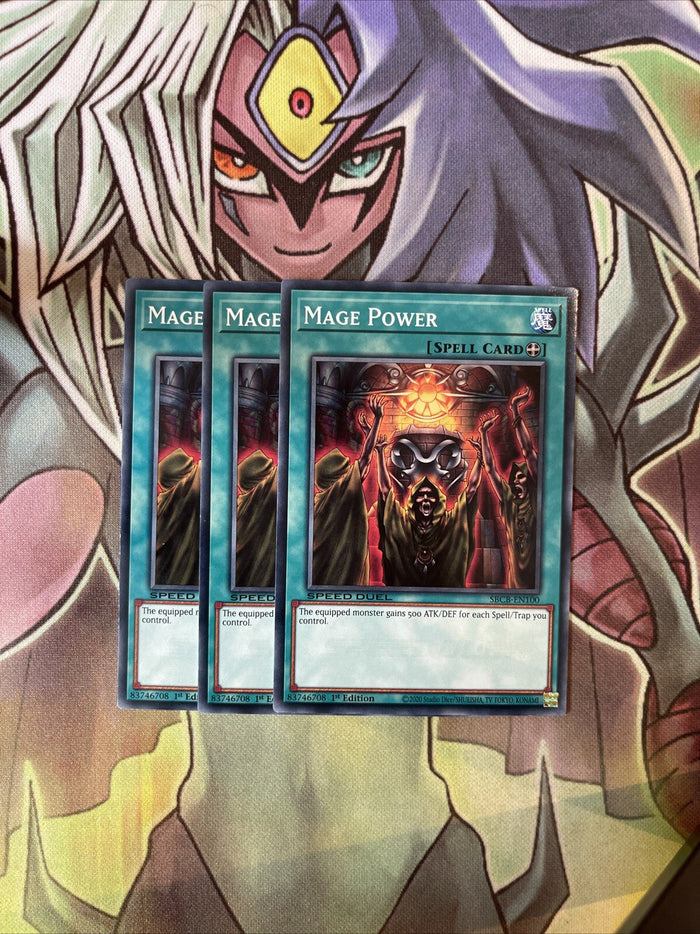 SBCB-EN100 x3 Mage Power Common Excellent Condition Yugioh