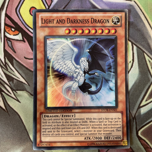 STOR-ENSE1 Light And Darkness Super Rare Limited Edition LP Yugioh Card