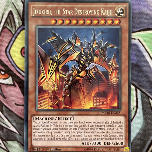 MP16-EN235 Jizukiru, The Star Destroyer Kaju Rare 1st Edition Near Mint Yugioh