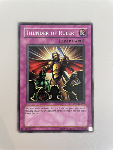DR1-EN097 Thunder of Ruler Common Near Mint Yugioh