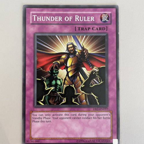DR1-EN097 Thunder of Ruler Common Near Mint Yugioh