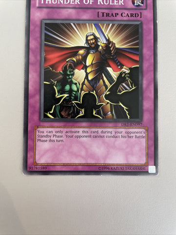 DR1-EN097 Thunder of Ruler Common Near Mint Yugioh (back)