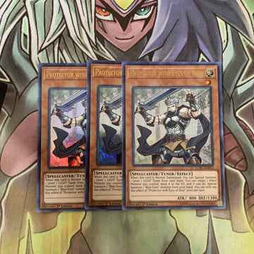 LCKC-EN013 x3 Protector with Eyes of Blue Ultra Rare Excellent Condition Yugioh