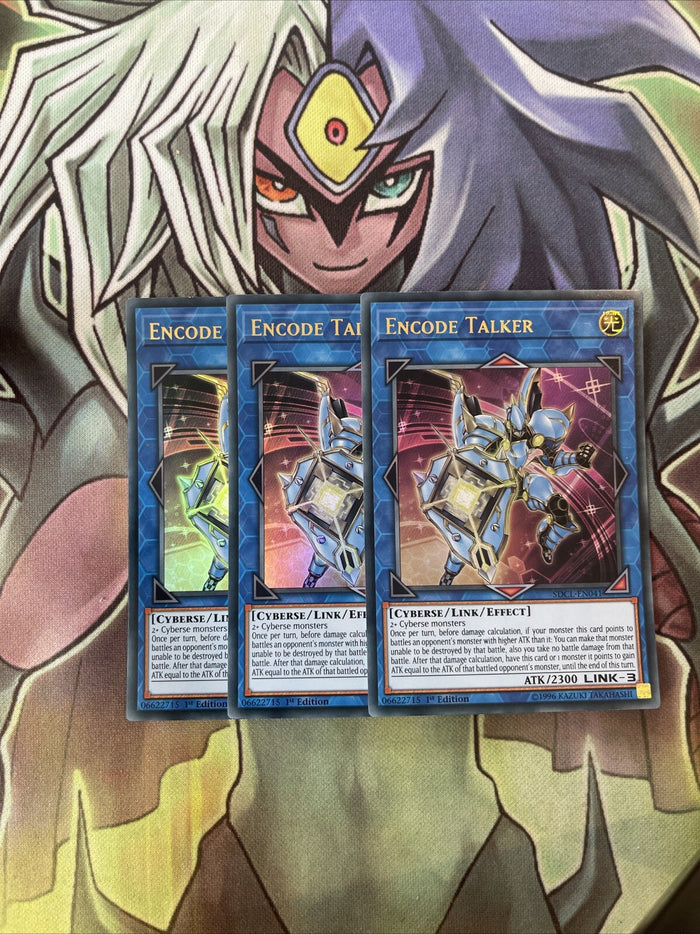 SDCL-EN041 x3 Encode Talker Ultra Rare Excellent Condition Yugioh