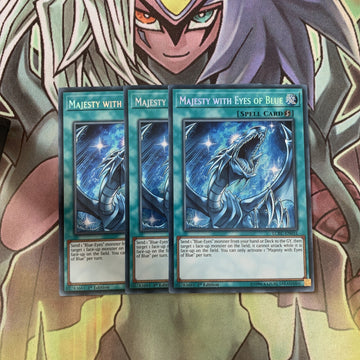 LCKC-EN031 x3 Majesty with Eyes of Blue Secret Rare Excellent Condition Yugioh