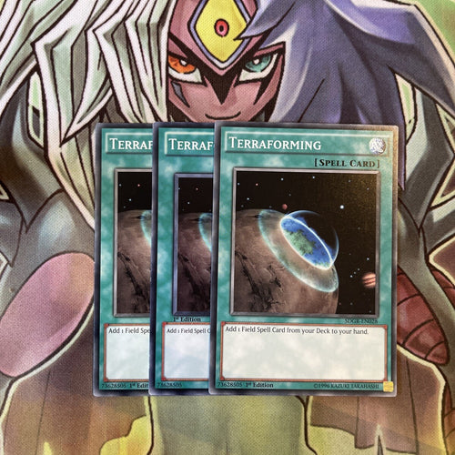 SDGR-EN028 x3 Terraforming Common Excellent Condition Yugioh