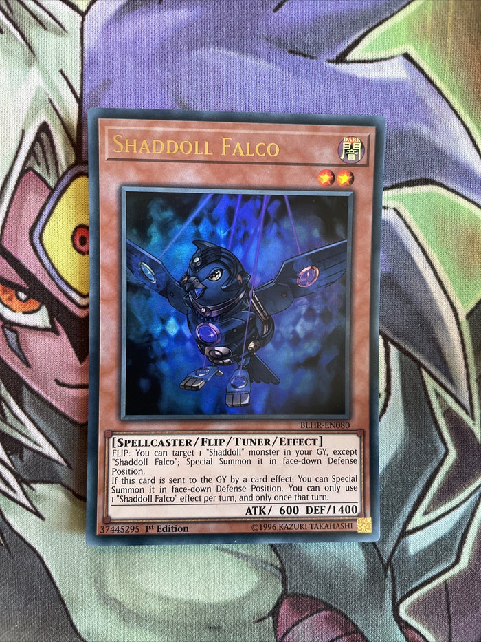 BLHR-EN080 Shaddoll Falco Ultra Rare 1st Edition NM Yugioh Card