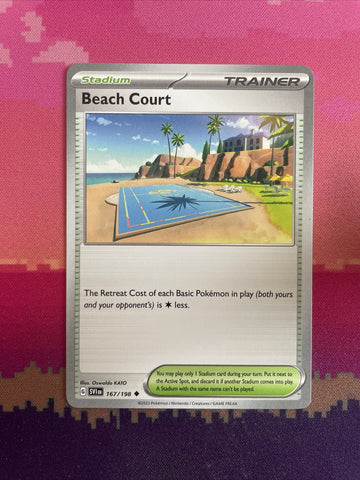Pokemon Card Beach Court Scarlet & Violet Uncommon 167/198 Near Mint