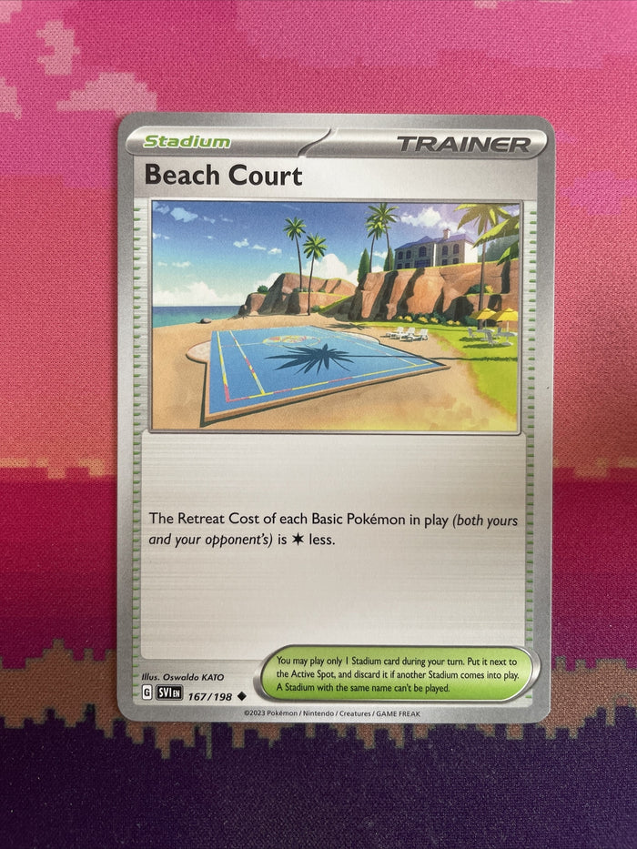 Pokemon Card Beach Court Scarlet & Violet Uncommon 167/198 Near Mint