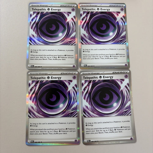 4x Telepathic Energy 088/088 Holo NM - Perfect Order - Pokemon Card/TCG