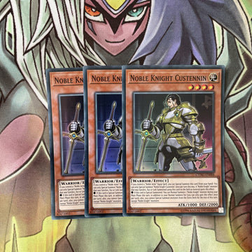 CYHO-EN088 x3 Noble Knight Custennin Super Rare Excellent Condition Yugioh