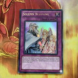 DREV-EN077 Solemn Warning Ultra Rare Yugioh Card Duelist Revolution LP