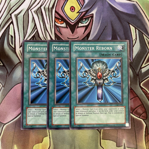 SDJ-035 x3 Monster Reborn Common Excellent Condition Yugioh