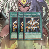 MFC-036 x3 Raregold Armor Common Excellent Condition Yugioh