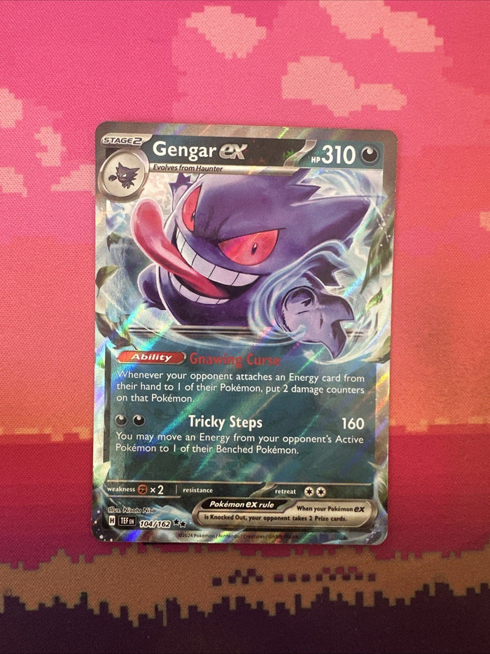 Pokemon Card Gengar ex 104/162 Temporal Forces Near Mint