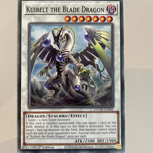 DUNE-EN083 Kuibelt the Blade Dragon Common 1st Edition YuGiOh
