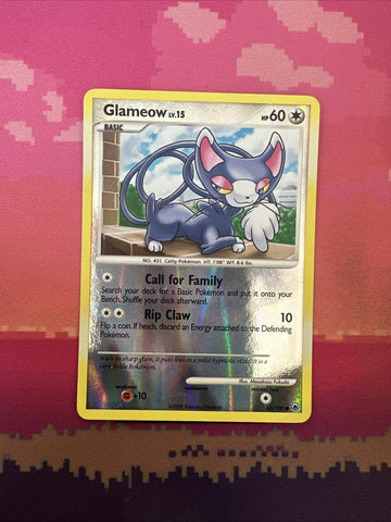 Pokemon Card Glameow Majestic Dawn Reverse Holo 65/100  Near Mint