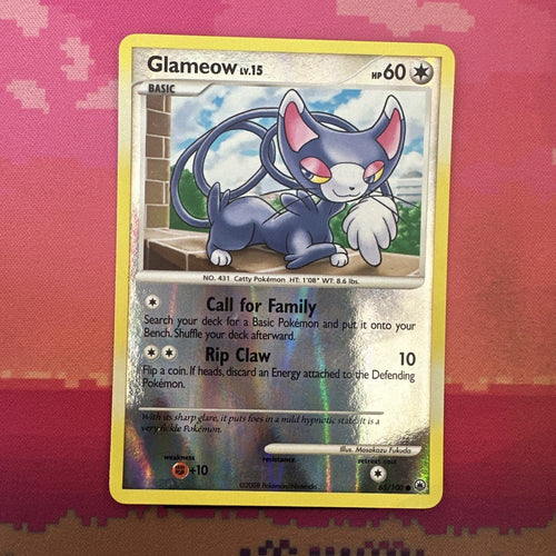 Pokemon Card Glameow Majestic Dawn Reverse Holo 65/100  Near Mint