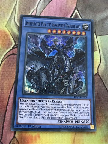 SHVI-EN044 Amorphactor Pain, the Imagination Dracoverlord Super Rare Yugioh