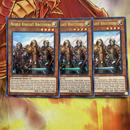 BLRR-EN072 x3 NOBLE KNIGHT BROTHERS YUGIOH CARDS