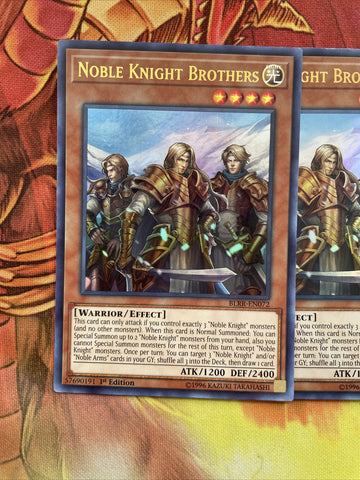 BLRR-EN072 x3 NOBLE KNIGHT BROTHERS YUGIOH CARDS (back)