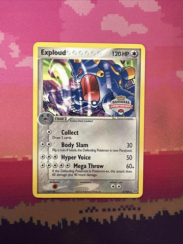 Pokemon Card Exploud EX National Champions STAMPED 3/106 Near Mint