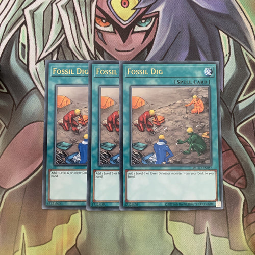 MGED-EN057 x3 Fossil Dig Rare Excellent Condition Yugioh