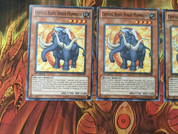 LCGX-EN159 x3 Crystal Beast Amber Mammoth Common Unlimited Playset Yugioh NM (back)