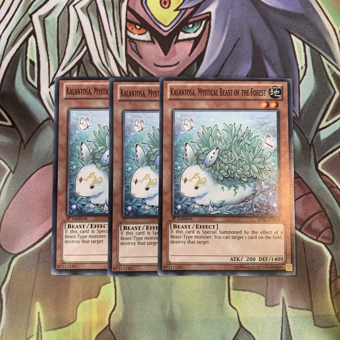 LVAL-EN036 x3 Kalantosa, Mystical Beast of the Forest Common Excellent Yugioh