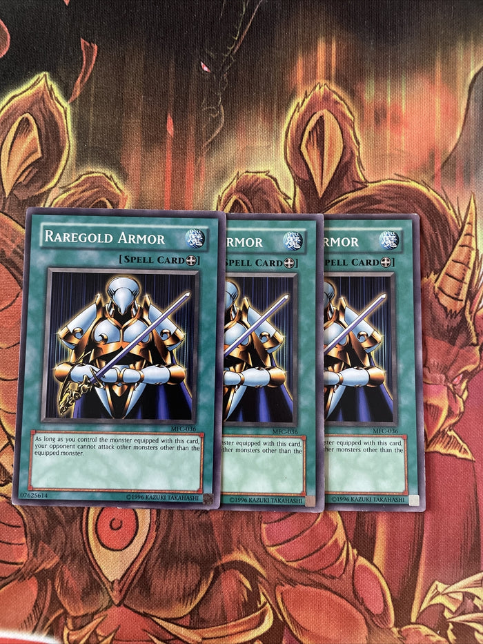 MFC-036 x3 Yugioh Raregold Armor Playset