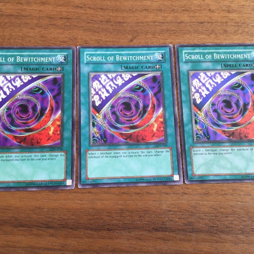 LON-048 Yugioh 3x Scroll Of Bewitchment Mixed Sets (Mixed)!