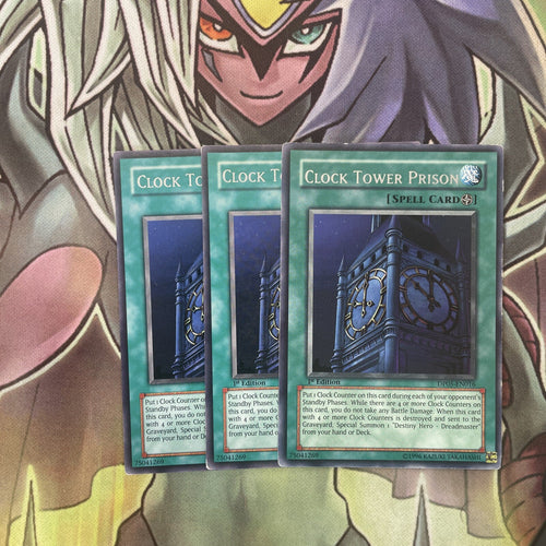 DP05-EN016 x3 Clock Tower Prison Rare Excellent Condition Yugioh