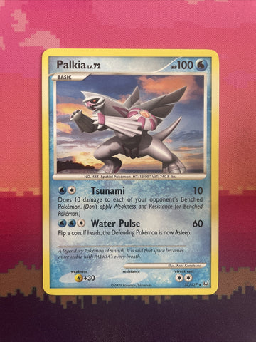 Pokemon Card Palkia Platinum Rare 37/127 Near Mint