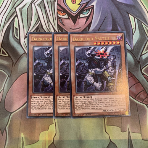 MAGO-EN107 x3 Darkllord Nasten Rare Excellent Condition Yugioh