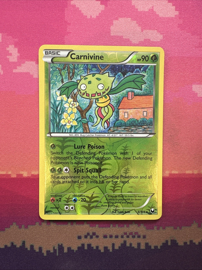 Pokemon Card Carvnivine Dark Explorers Reverse Holo Rare 5/108 Near Mint