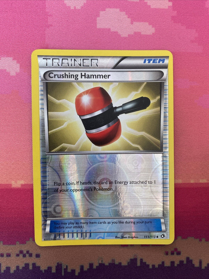 Pokemon Card Crushing Hammer Legendary Treasures Reverse Holo 111/113 Near Mint