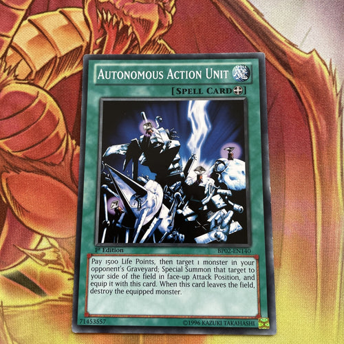 BP02-EN140 Autonomous Action Unit 1st Edition Mint YuGiOh Card