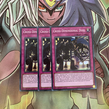 LED2-EN033 x3 Cross-Dimensional Duel Super Rare Excellent Condition Yugioh