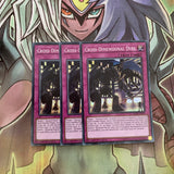 LED2-EN033 x3 Cross-Dimensional Duel Super Rare Excellent Condition Yugioh