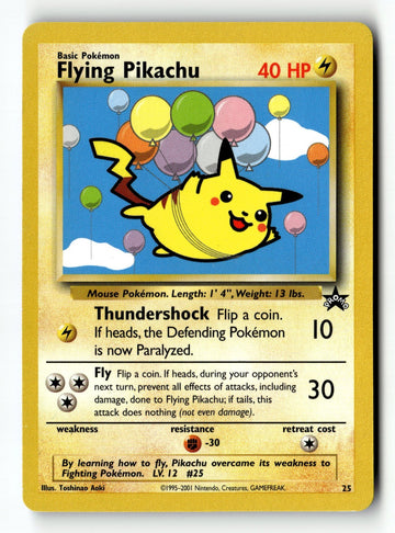Pokemon Card Flying Pikachu LP WoTC Promo 25