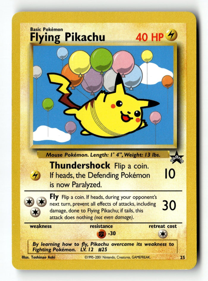 Pokemon Card Flying Pikachu LP WoTC Promo 25