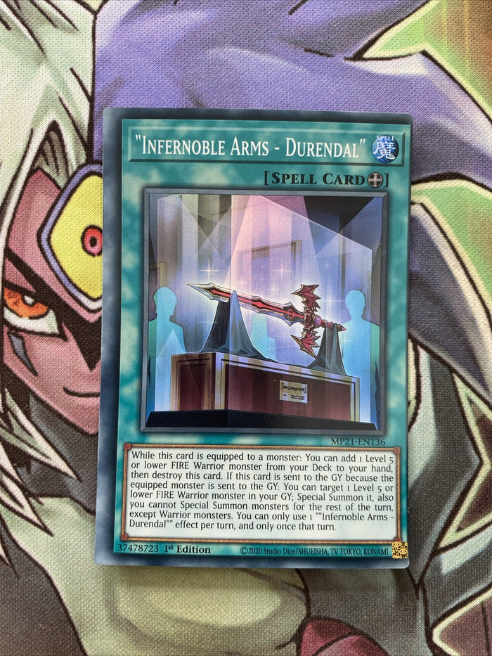 MP21-EN136 "Infernoble Arms - Durendal" Super Rare 1st Edition NM Yugioh