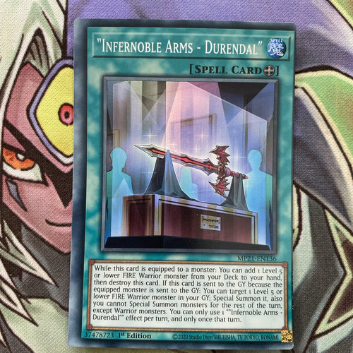 MP21-EN136 "Infernoble Arms - Durendal" Super Rare 1st Edition NM Yugioh