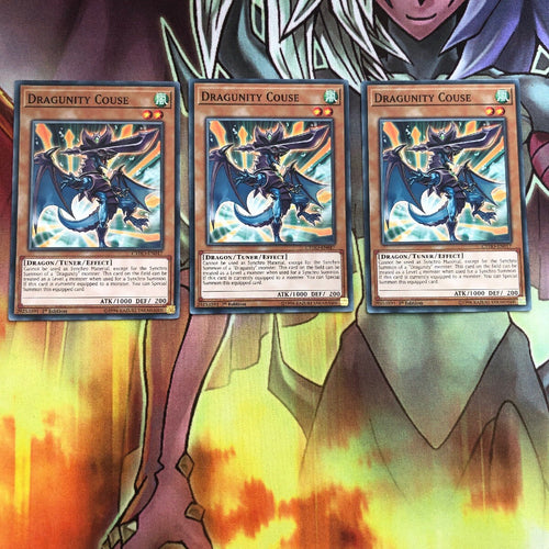 CYHO-EN017 Yugioh :3x DRAGUNITY COUSE - Common Card - 1st Edition