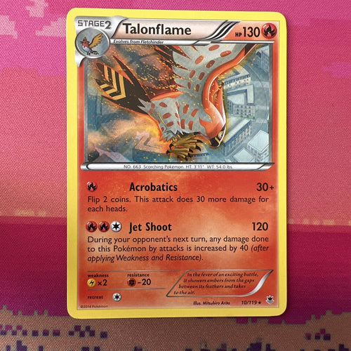 Pokemon Card Talonflame Phantom Forces Rare 10/119 Near Mint