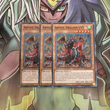 LED2-EN026 x3 Armed Dragon LV5 Common Excellent Condition Yugioh