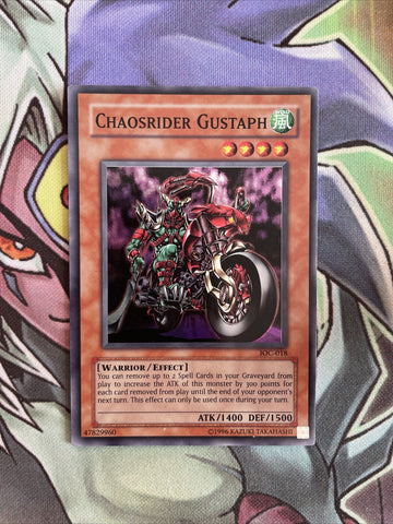 IOC-018 Chaosrider Gustaph Super Rare Unlimited Edition NM Yugioh Card